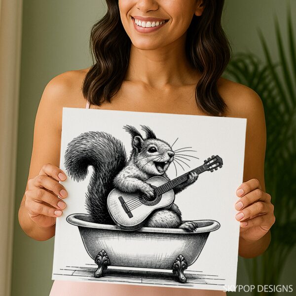 Squirrel Guitar Art