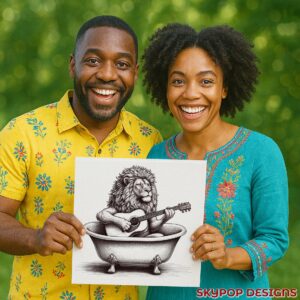 Lion Guitar Art