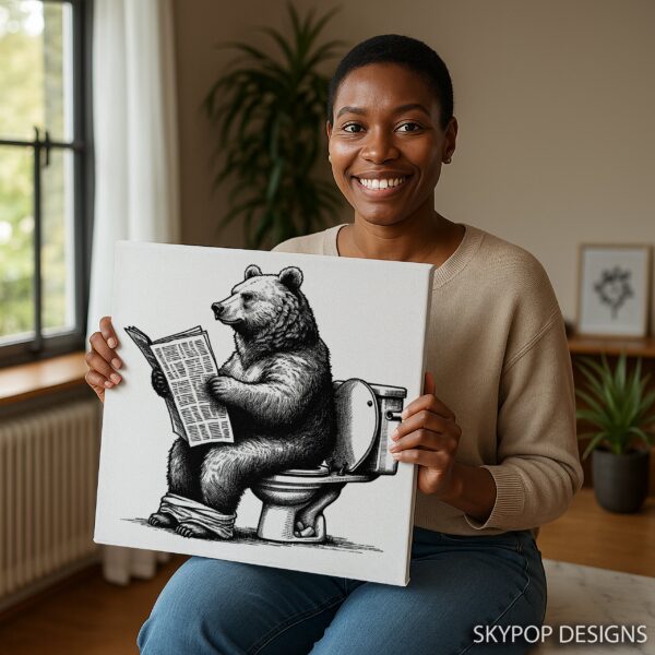 Bear Toilet Reader Art