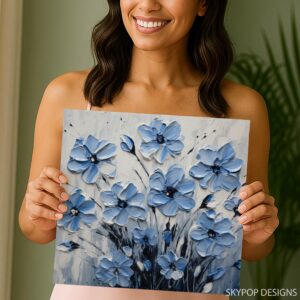 Blue Floral Art