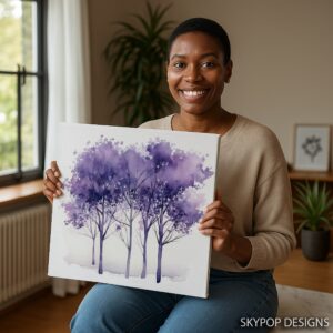 Purple Trees Art