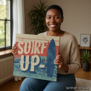 Surf's Up Retro Beach Art