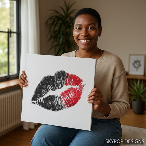 Fierce Lipstick Kiss Art
