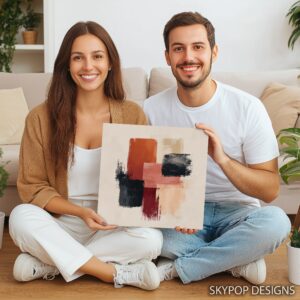Geometric Brushstroke Art
