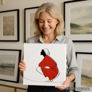 Red Silhouette Art