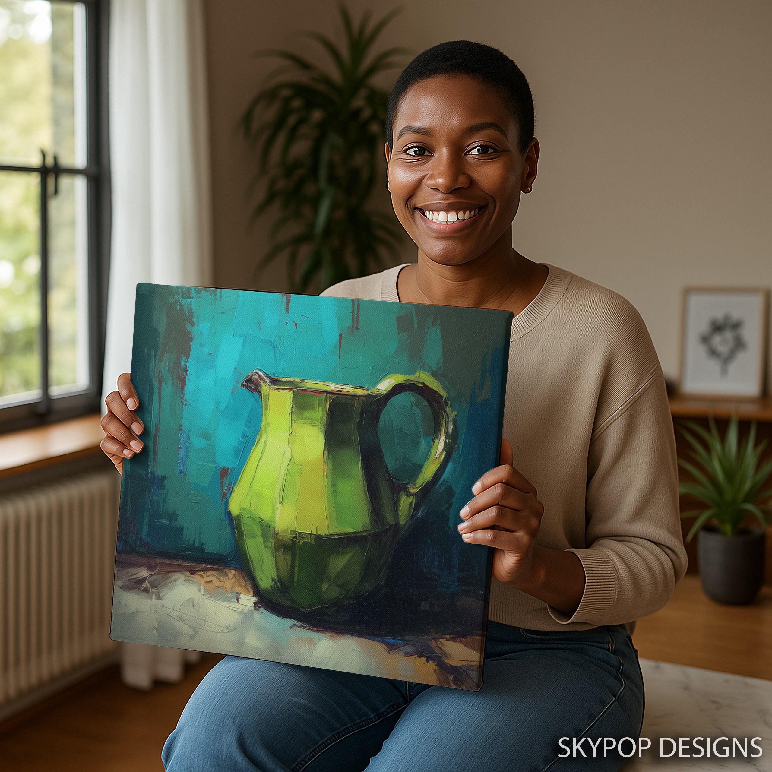 3.jpg Vibrant Green Pitcher Art