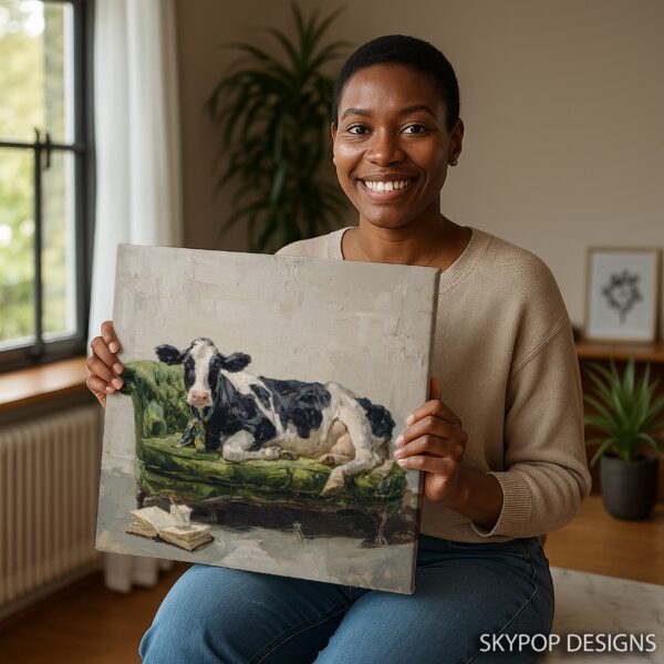 Cow on Couch Art