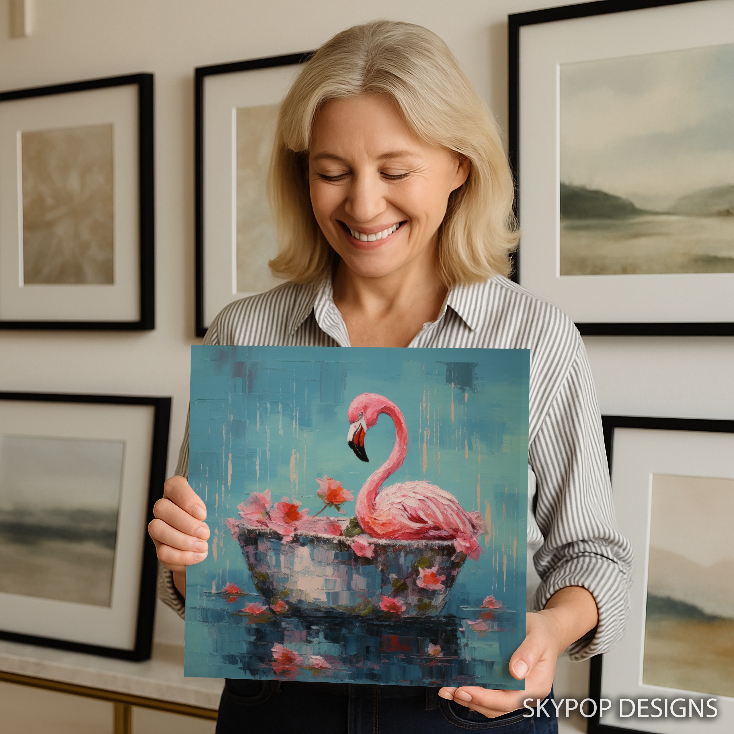 3.jpg Flamingo Floral Art