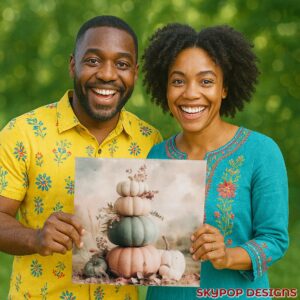 Pastel Pumpkin Stack Art