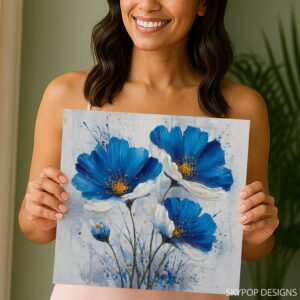Blue Floral Art