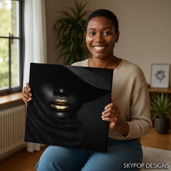 Golden Lips Art