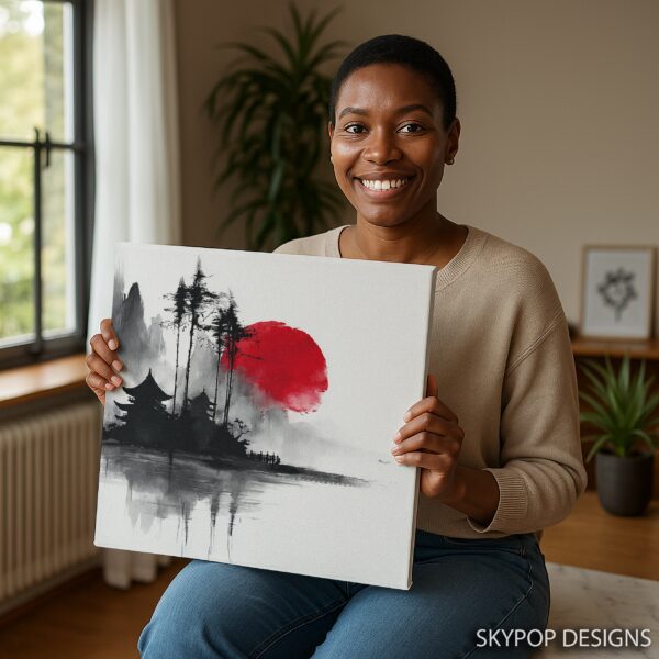 Rising Sun Pagoda Art
