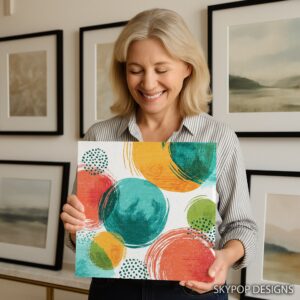 Vibrant Circles Abstract Art