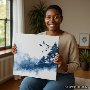 Flying Birds Forest Art