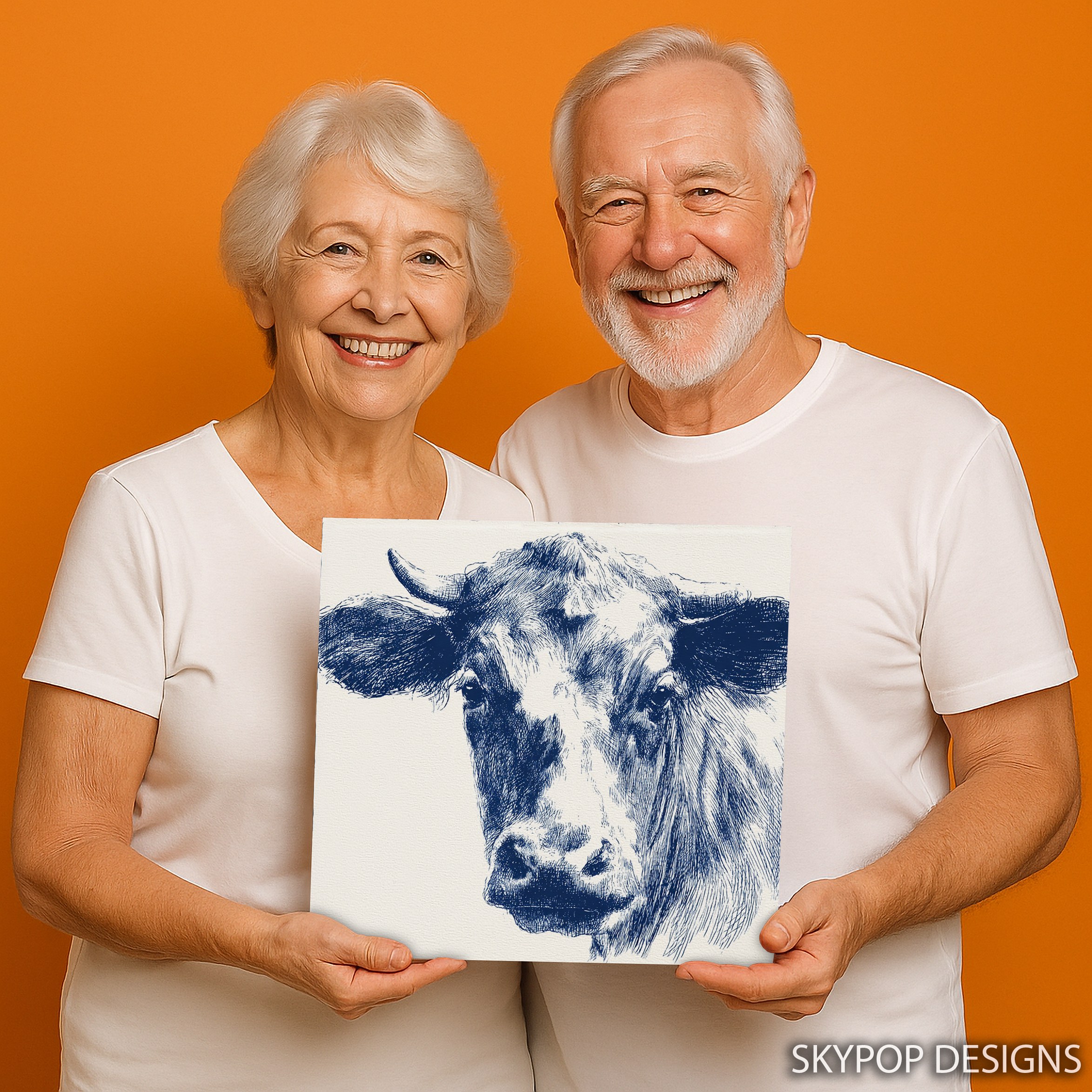 3.jpg Blue Cow Art