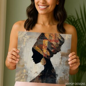 African Queen Silhouette Art