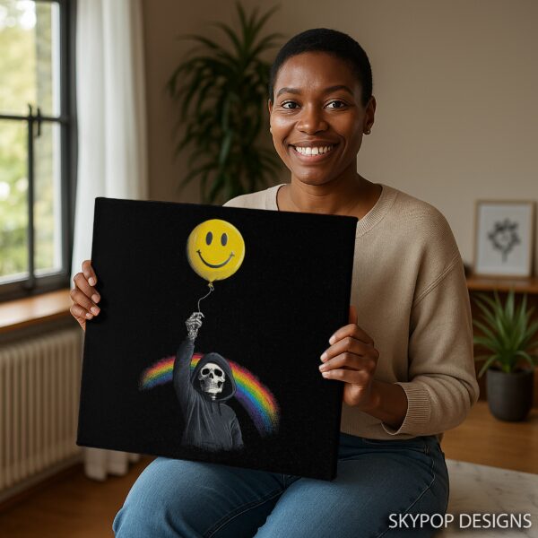 Grim Reaper Smiley Balloon Art