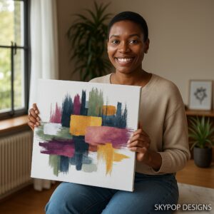 Color Block Brush Stroke Art