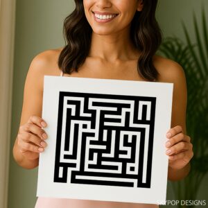 Geometric Maze Art
