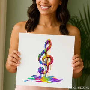 Melting Music Note Art