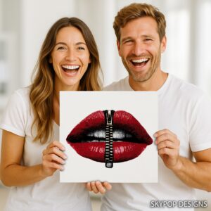 Zipped Lips Art