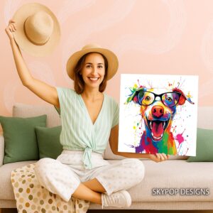Colorful Dog Glasses Art