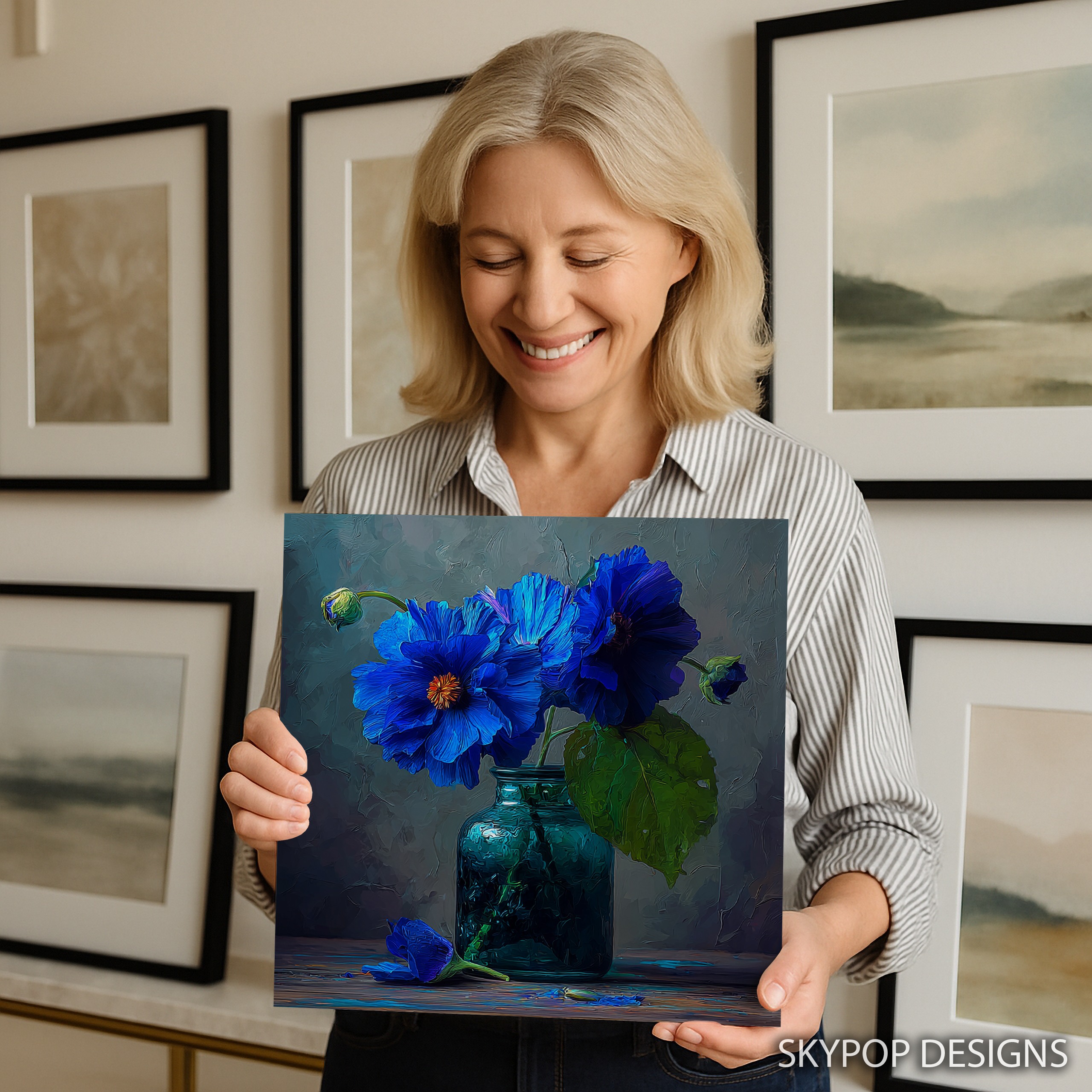 3.jpg Deep Blue Floral Art