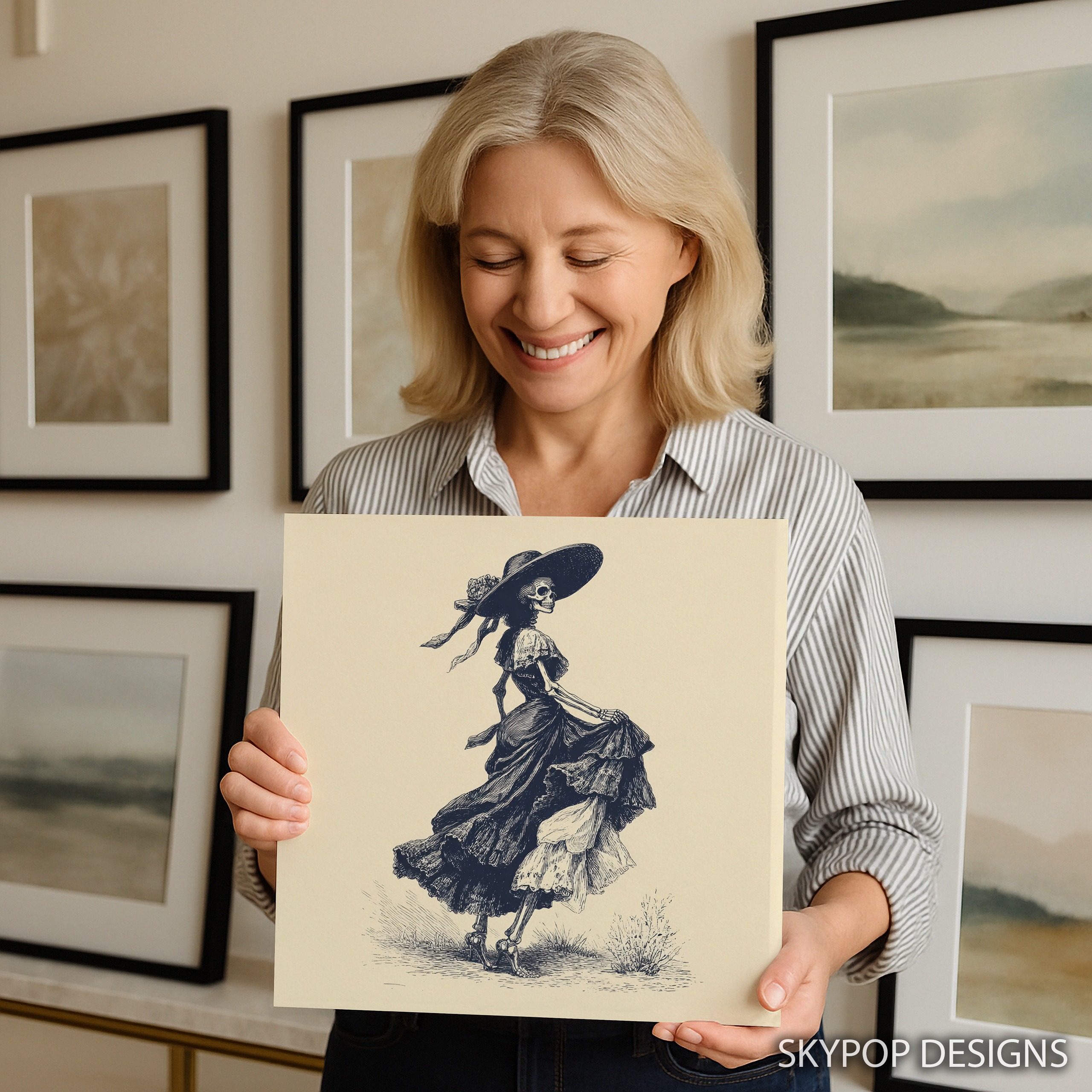 3.jpg Dancing Skeleton Lady Art