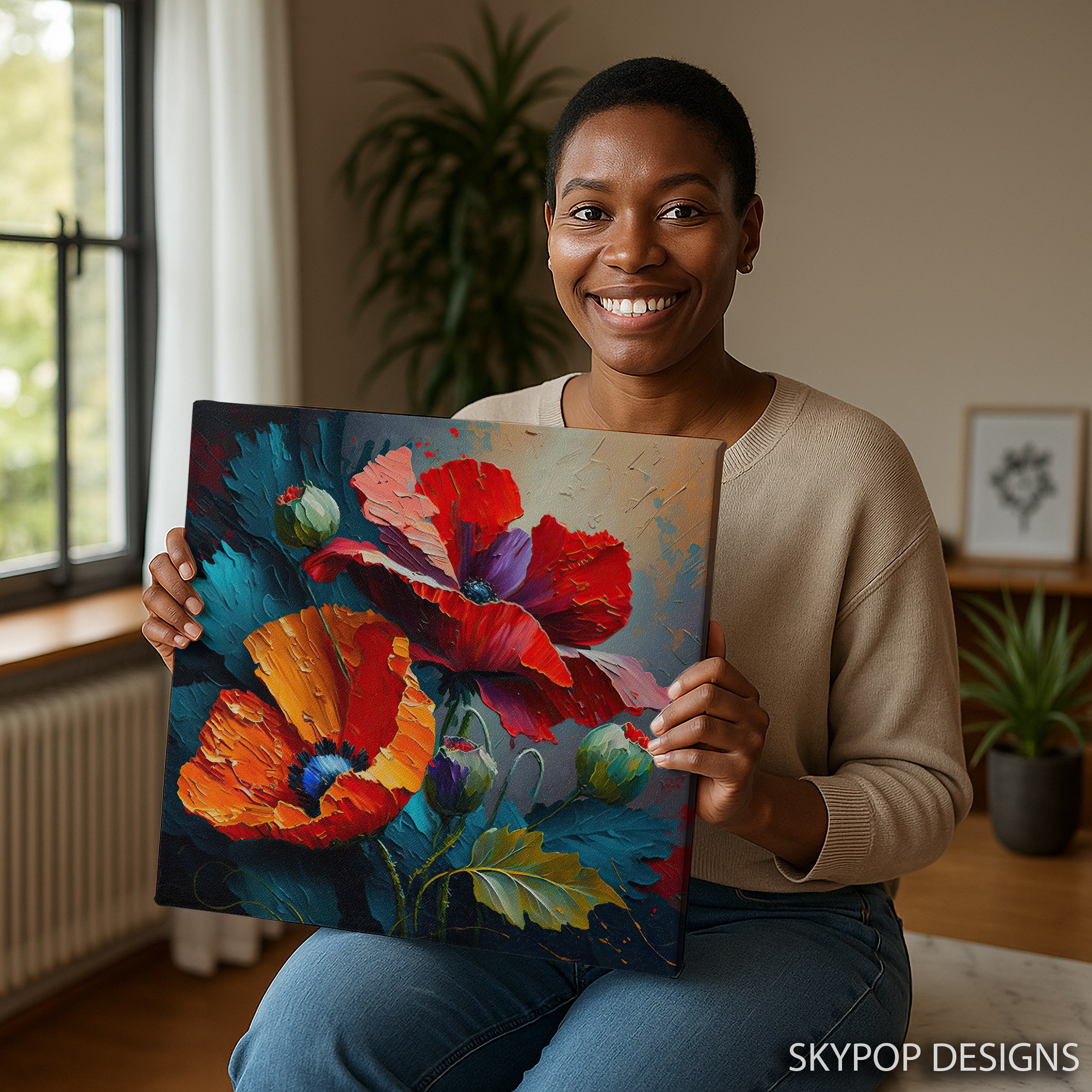 3.jpg Vibrant Poppy Bloom Art
