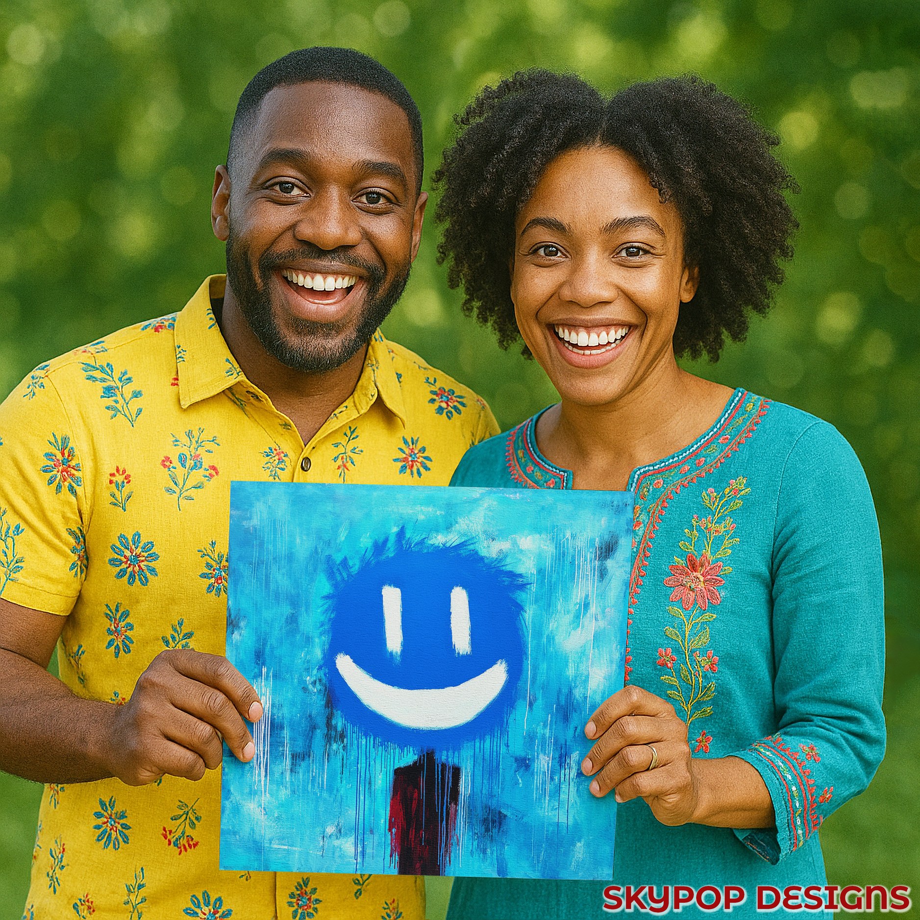 3.jpg Blue Smiley Face Art