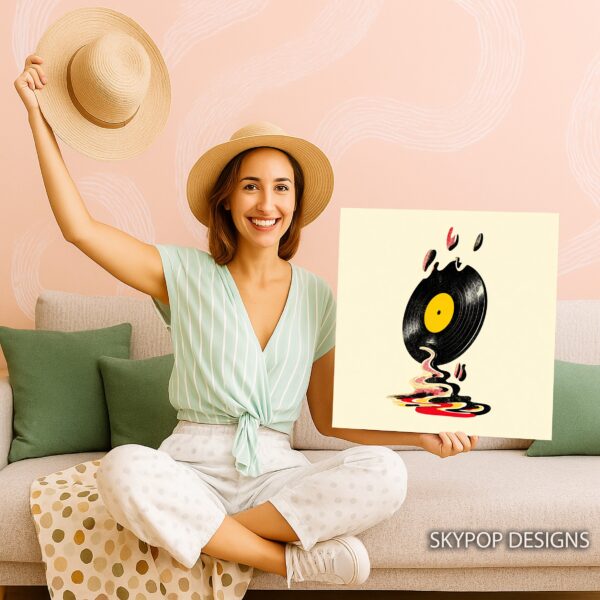 Melting Vinyl Record Art