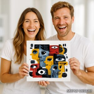 Cubist Faces Art