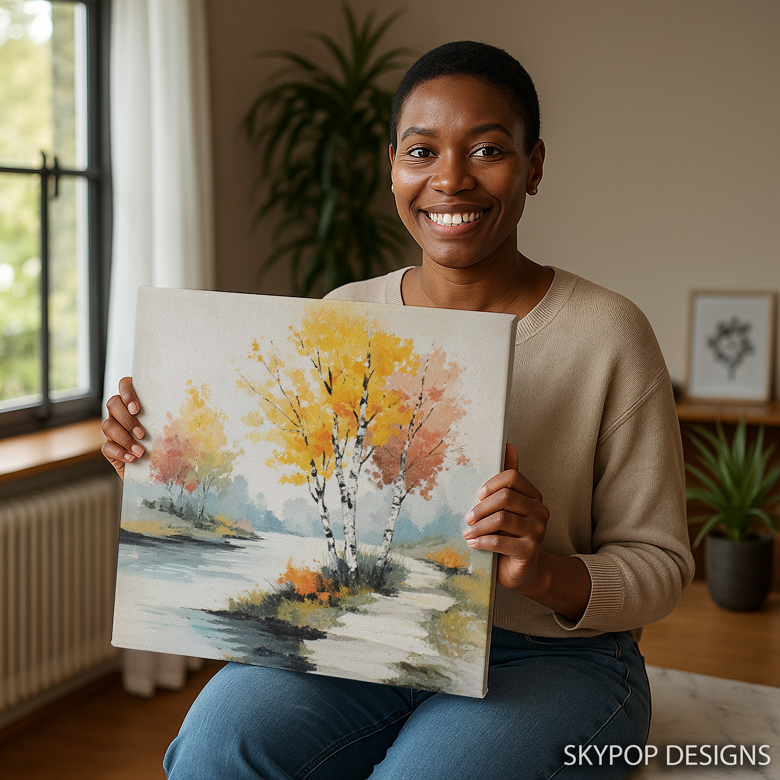 3.jpg Autumn Birch Trees Art