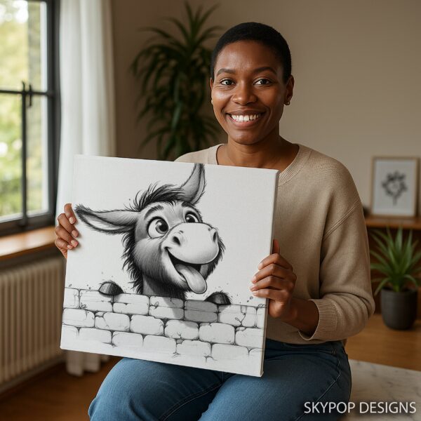 Donkey Peeking Art
