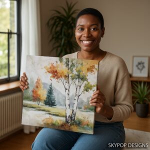 Autumn Birch Forest Art