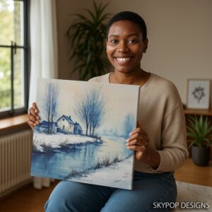 Winter Cottage Art