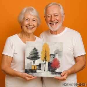 Urban Autumn Trees Art