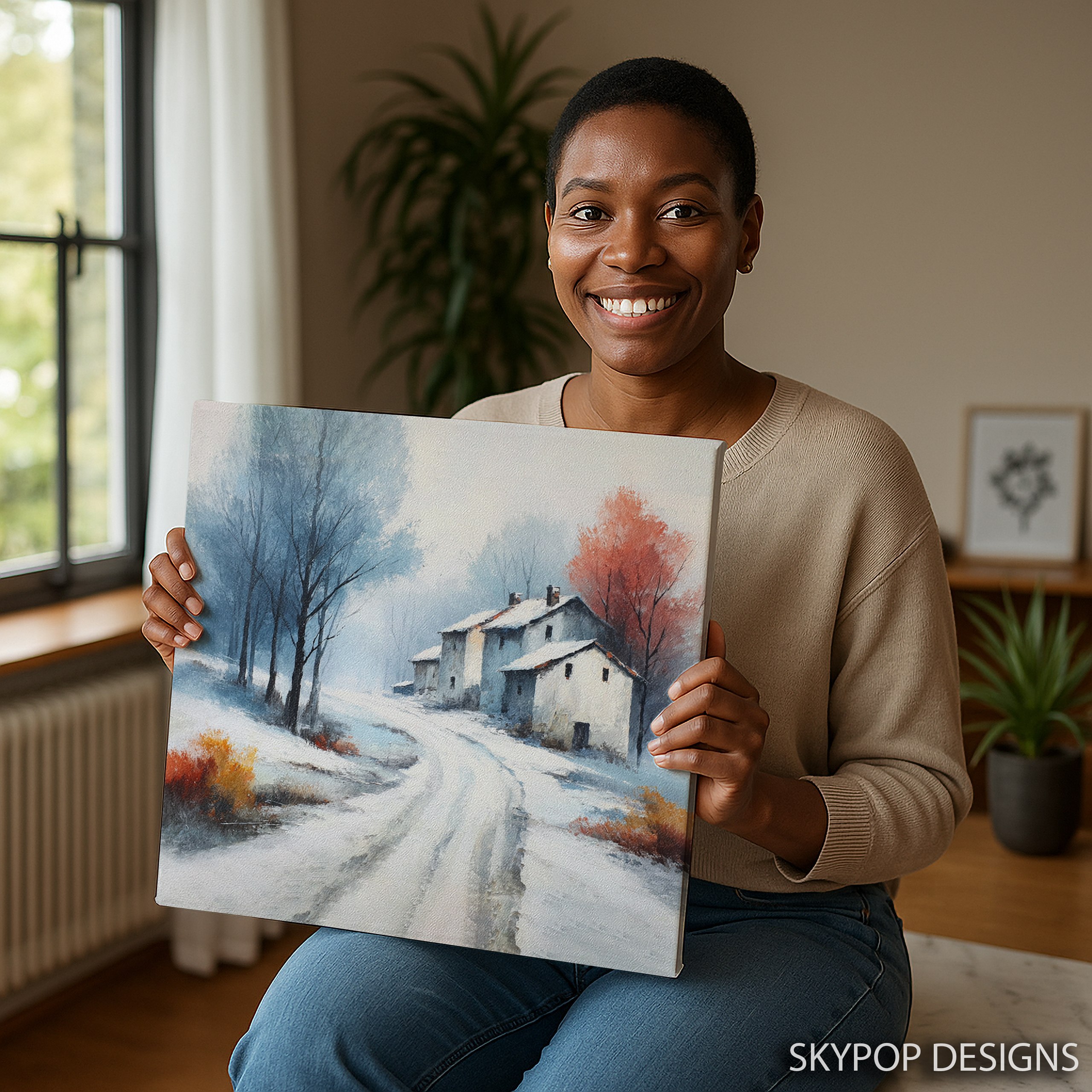 3.jpg Snowy Country Road Art