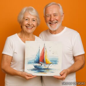 Colorful Sailboat Art