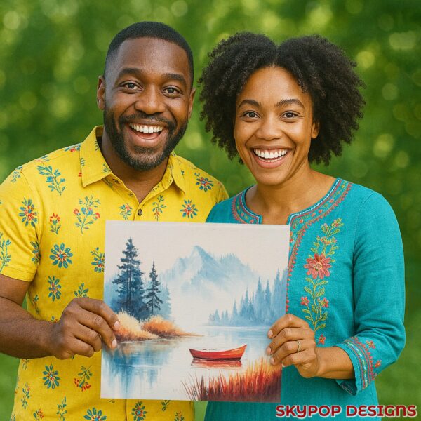 Misty Mountain Lake Art