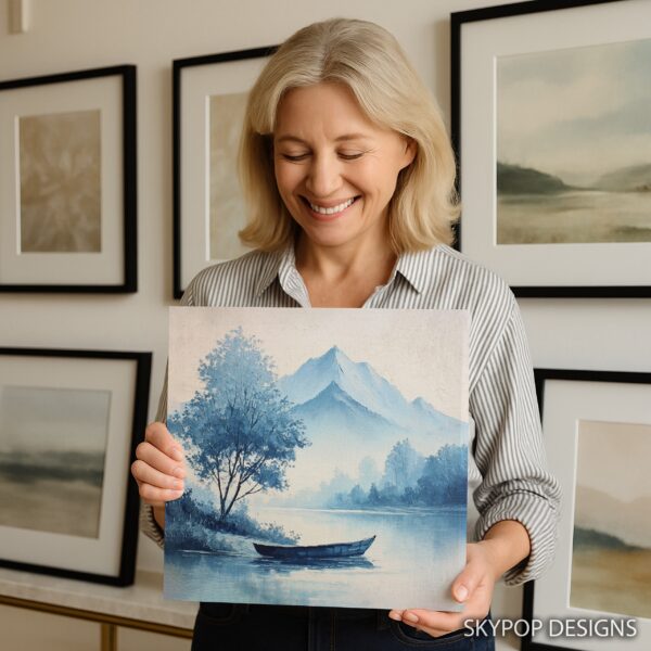 Serene Lake Mountain Art