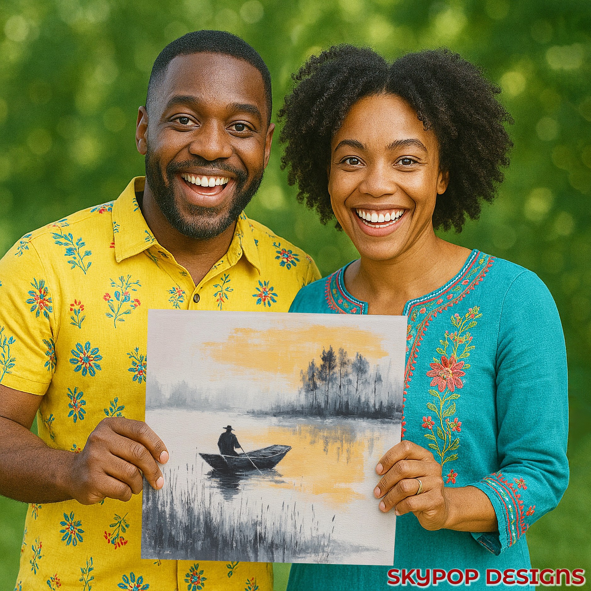 3.jpg Misty Lake Fisherman Art