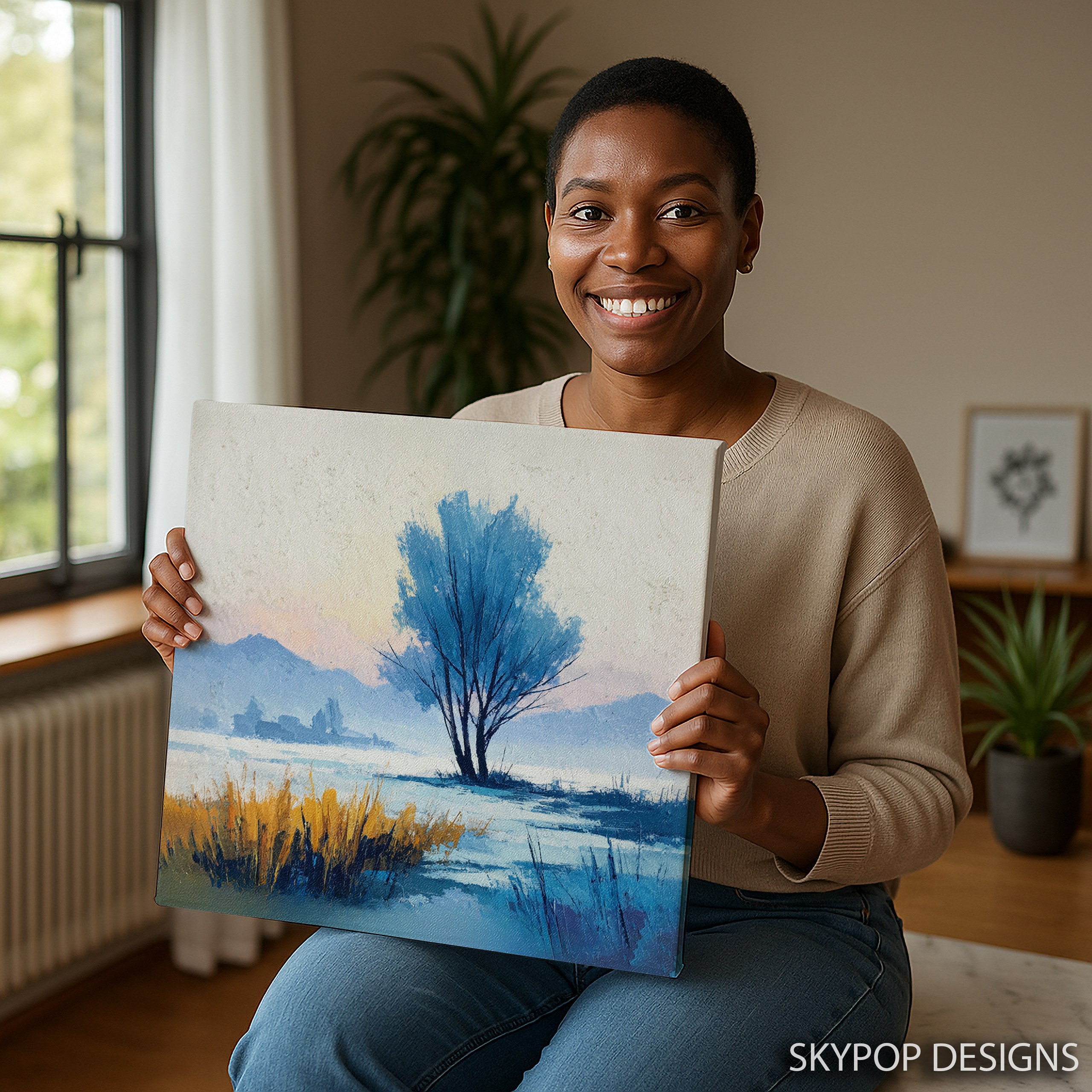 3.jpg Winter Lake Tree Art