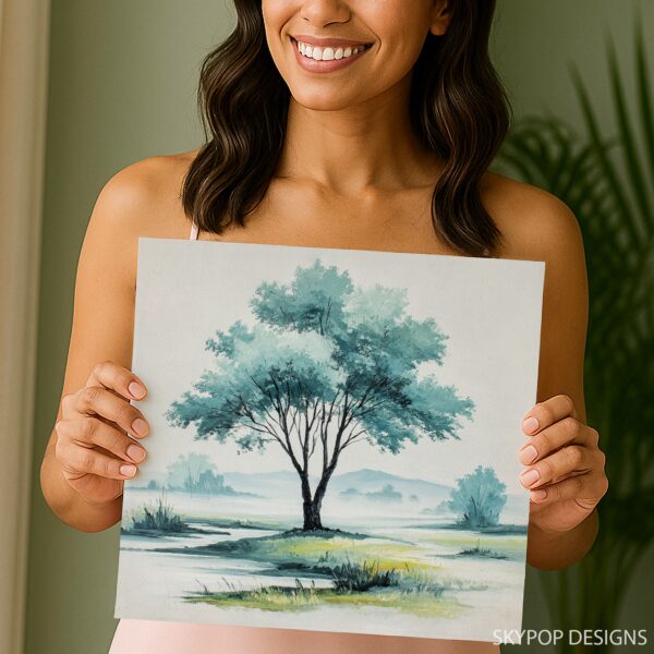 Serene Tree Lake Art