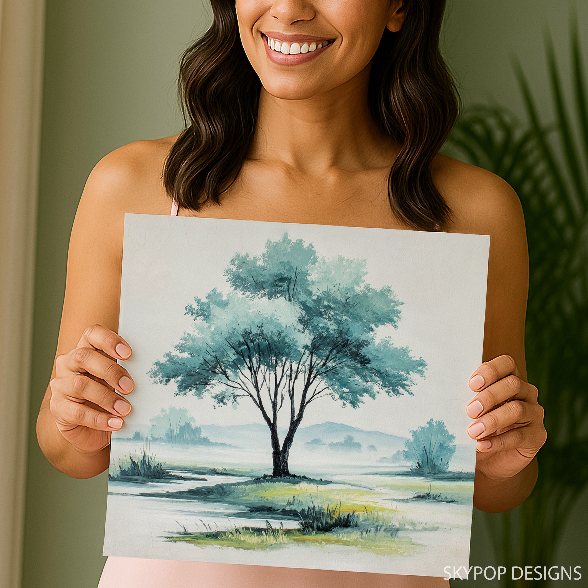 3.jpg Serene Tree Lake Art