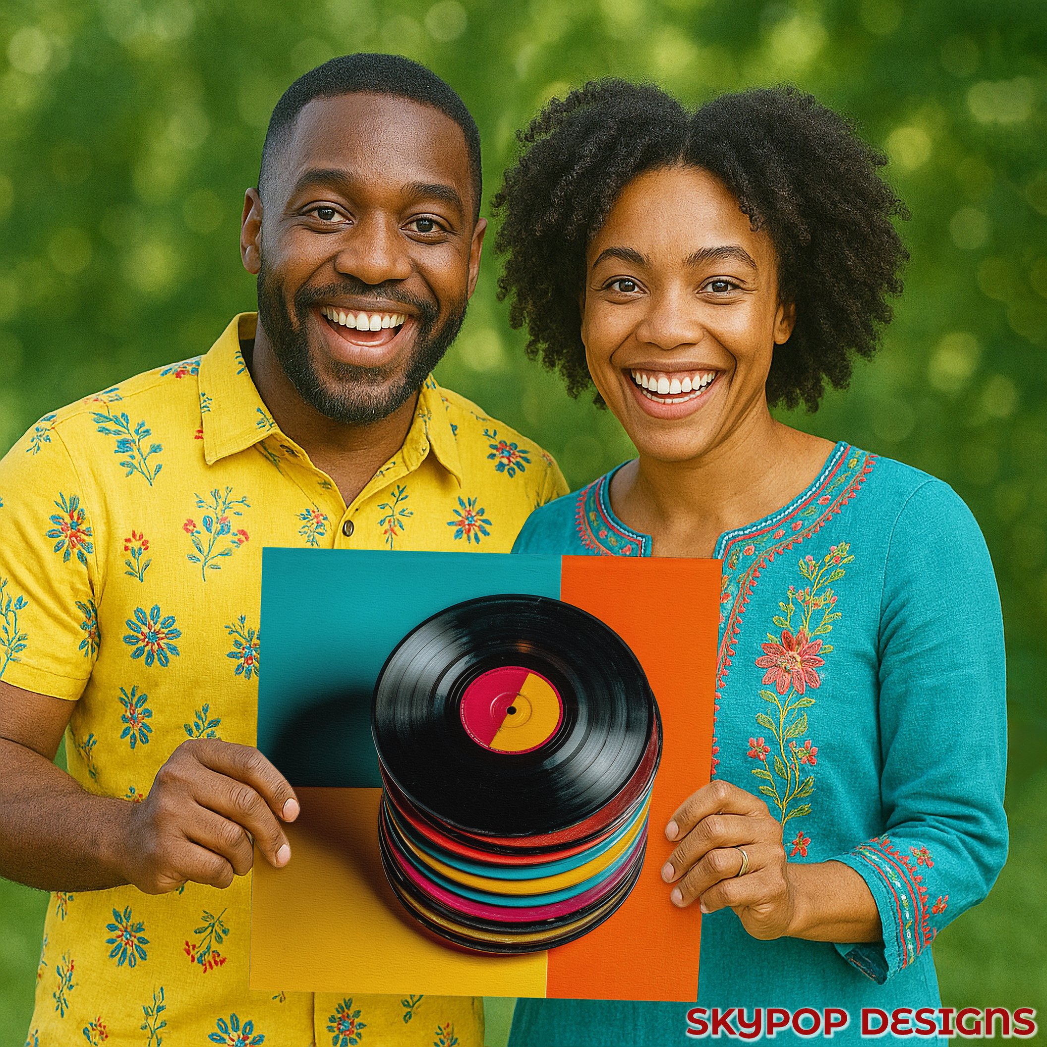 3.jpg Vinyl Record Stack Art