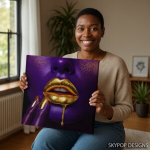 Golden Lips Art