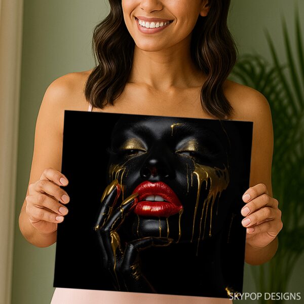 Golden Drip Glamour Art