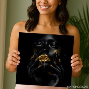 Golden Lips Art