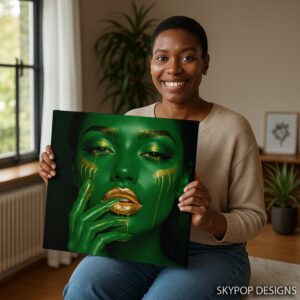 Emerald Gold Glamour Art